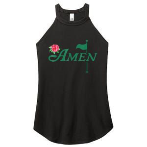 Amen Azalea Golf Masters Floral Golfing Enthusiast Design Women's Perfect Tri Rocker Tank