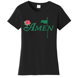 Amen Azalea Golf Masters Floral Golfing Enthusiast Design Women's T-Shirt