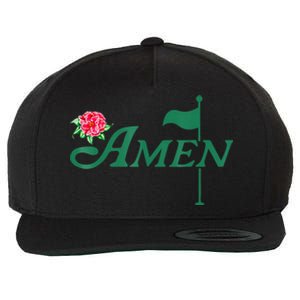 Amen Azalea Golf Masters Floral Golfing Enthusiast Design Wool Snapback Cap