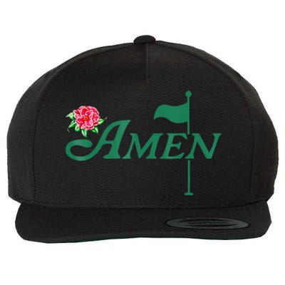 Amen Azalea Golf Masters Floral Golfing Enthusiast Design Wool Snapback Cap