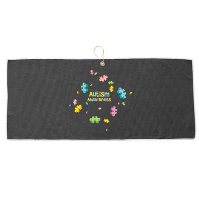 Autism Awareness Gift Puzzle Pieces Gift Large Microfiber Waffle Golf Towel