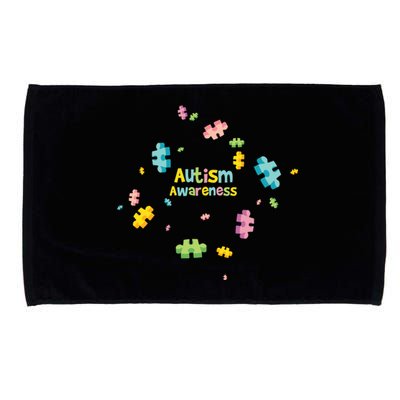 Autism Awareness Gift Puzzle Pieces Gift Microfiber Hand Towel