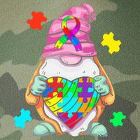 Autism Awareness Gnome Hugging Heart Acceptance Legacy Tie Dye Trucker Hat