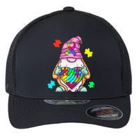 Autism Awareness Gnome Hugging Heart Acceptance Flexfit Unipanel Trucker Cap