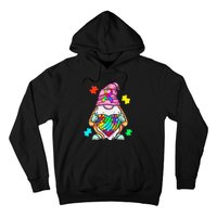 Autism Awareness Gnome Hugging Heart Acceptance Hoodie