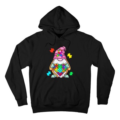 Autism Awareness Gnome Hugging Heart Acceptance Hoodie