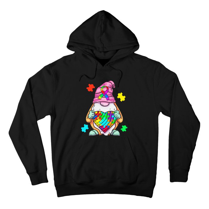 Autism Awareness Gnome Hugging Heart Acceptance Hoodie