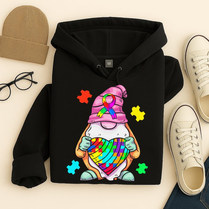 Autism Awareness Gnome Hugging Heart Acceptance Hoodie