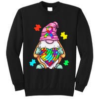 Autism Awareness Gnome Hugging Heart Acceptance Sweatshirt