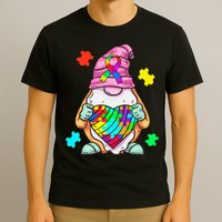 Autism Awareness Gnome Hugging Heart Acceptance T-Shirt