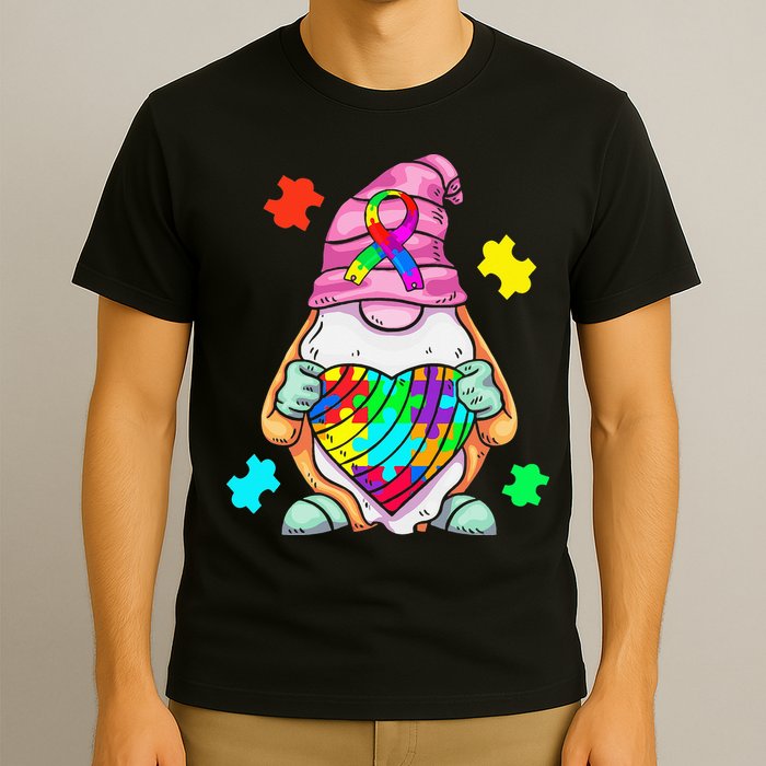 Autism Awareness Gnome Hugging Heart Acceptance T-Shirt