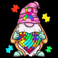 Autism Awareness Gnome Hugging Heart Acceptance T-Shirt