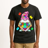 Autism Awareness Gnome Hugging Heart Acceptance Tall T-Shirt