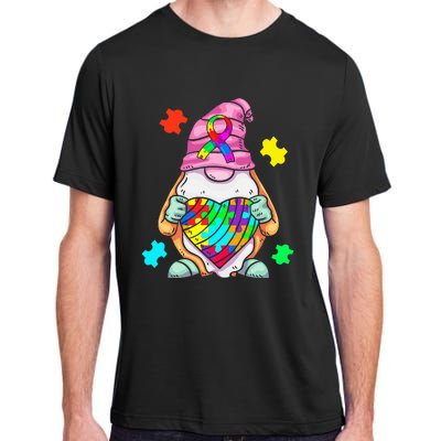 Autism Awareness Gnome Hugging Heart Acceptance Adult ChromaSoft Performance T-Shirt