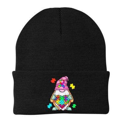 Autism Awareness Gnome Hugging Heart Acceptance Beanie
