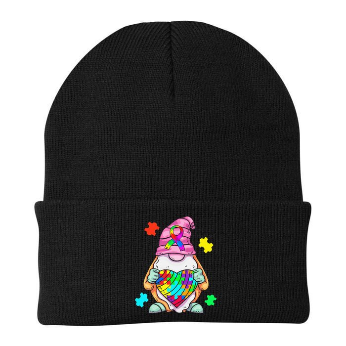 Autism Awareness Gnome Hugging Heart Acceptance Beanie