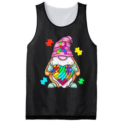 Autism Awareness Gnome Hugging Heart Acceptance Mesh Reversible Basketball Jersey Tank