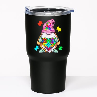 Autism Awareness Gnome Hugging Heart Acceptance Tumbler