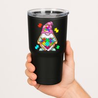 Autism Awareness Gnome Hugging Heart Acceptance Tumbler