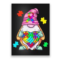 Autism Awareness Gnome Hugging Heart Acceptance Poster