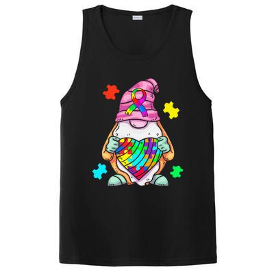 Autism Awareness Gnome Hugging Heart Acceptance PosiCharge Competitor Tank