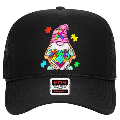Autism Awareness Gnome Hugging Heart Acceptance Trucker Hat