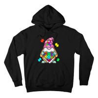 Autism Awareness Gnome Hugging Heart Acceptance Tall Hoodie