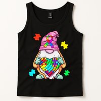 Autism Awareness Gnome Hugging Heart Acceptance Tank Top