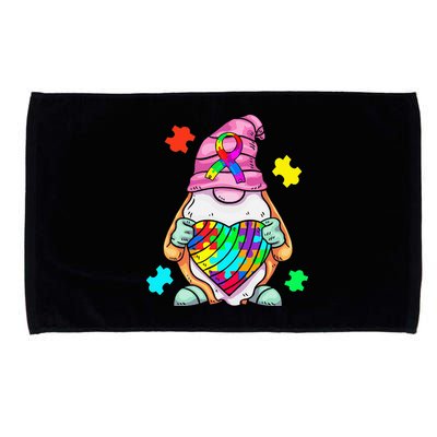 Autism Awareness Gnome Hugging Heart Acceptance Microfiber Hand Towel