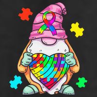 Autism Awareness Gnome Hugging Heart Acceptance Microfiber Hand Towel