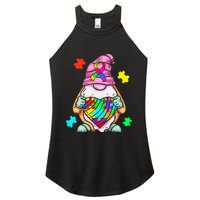 Autism Awareness Gnome Hugging Heart Acceptance Women's Perfect Tri Rocker Tank