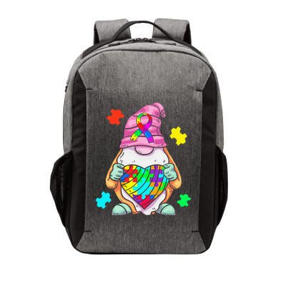 Autism Awareness Gnome Hugging Heart Acceptance Vector Backpack