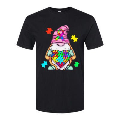 Autism Awareness Gnome Hugging Heart Acceptance Softstyle CVC T-Shirt