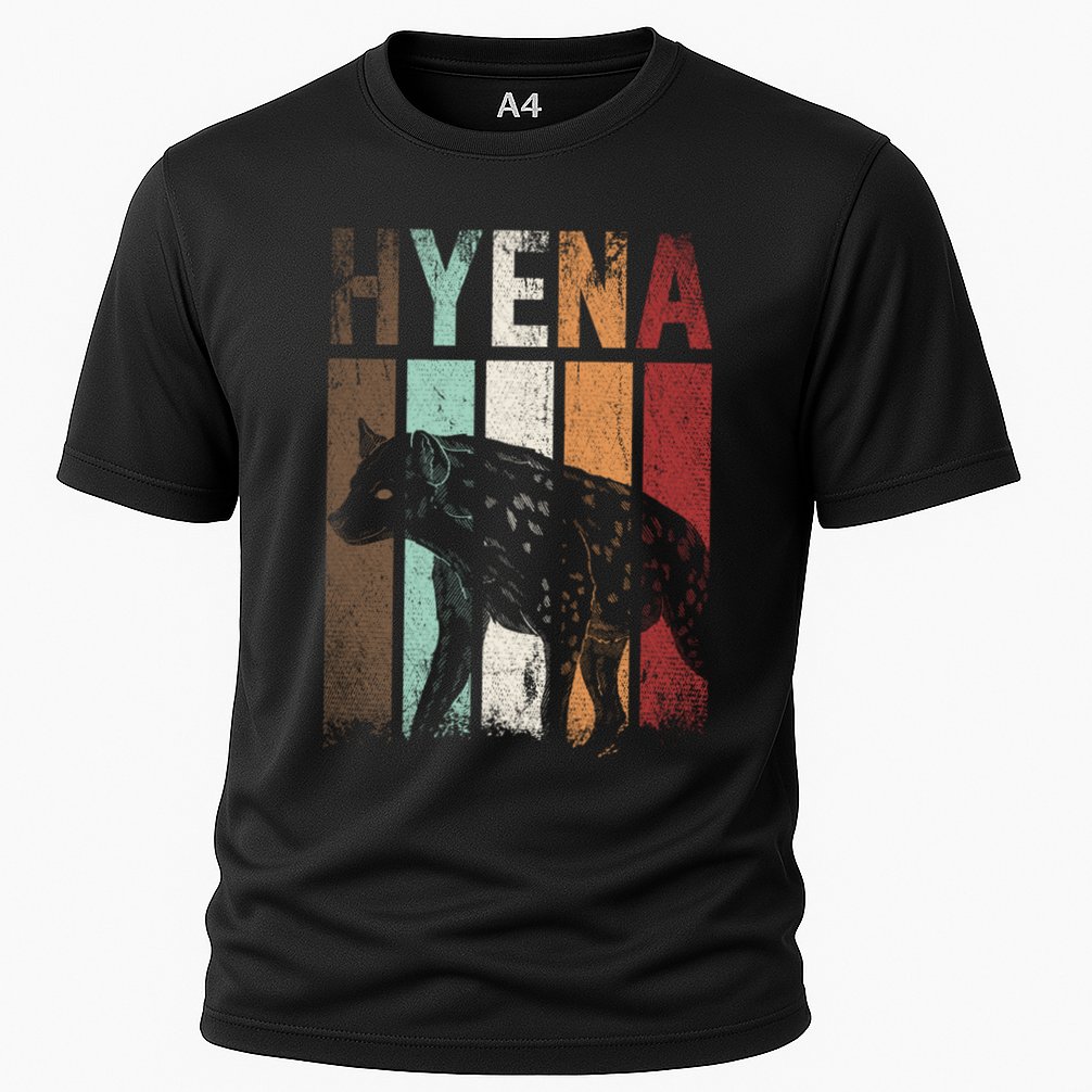 Africa Animal Gift Zoo Keeper Retro Hyena Funny Gift Cooling Performance Crew T-Shirt