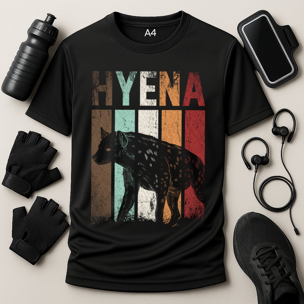 Africa Animal Gift Zoo Keeper Retro Hyena Funny Gift Cooling Performance Crew T-Shirt