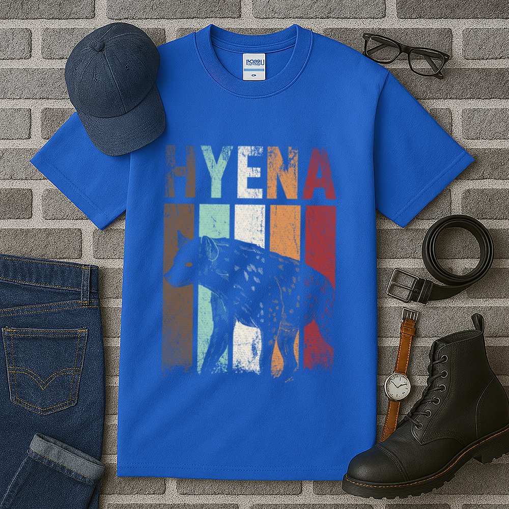 Africa Animal Gift Zoo Keeper Retro Hyena Funny Gift Tall T-Shirt
