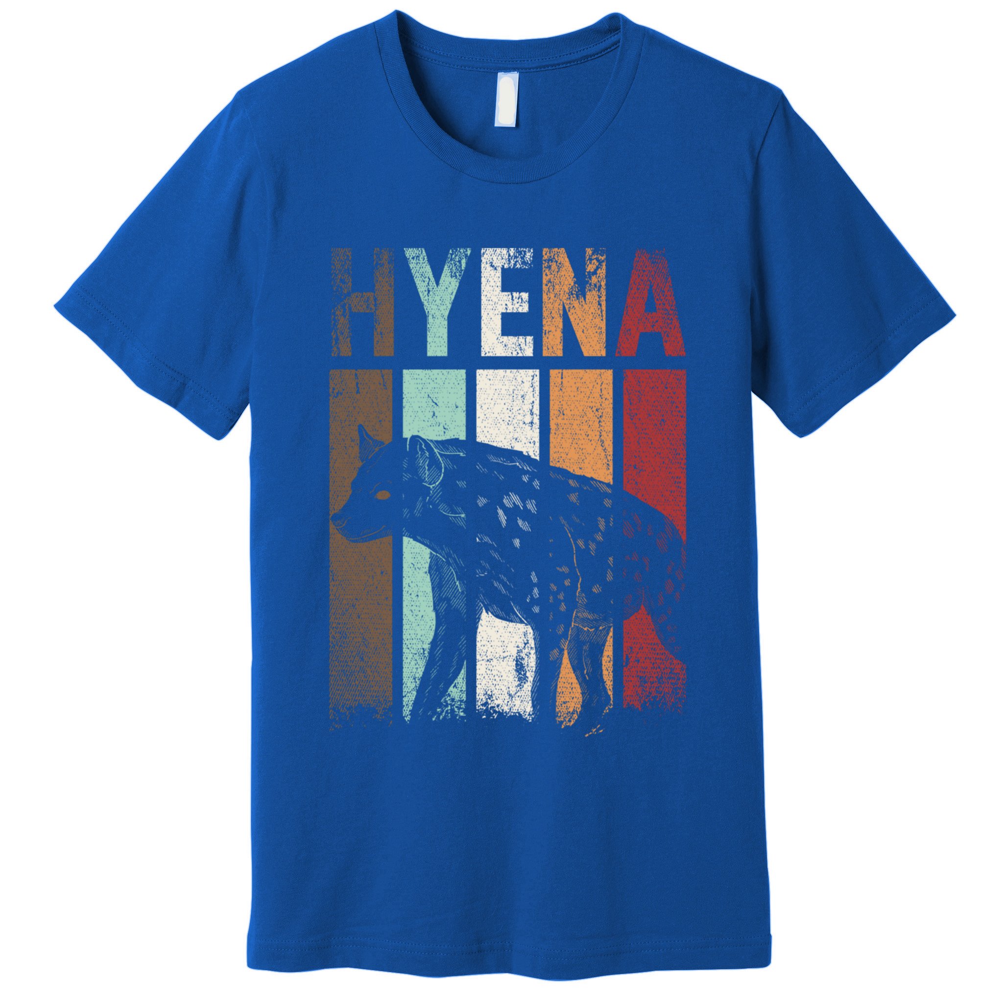 Africa Animal Gift Zoo Keeper Retro Hyena Funny Gift Premium T-Shirt