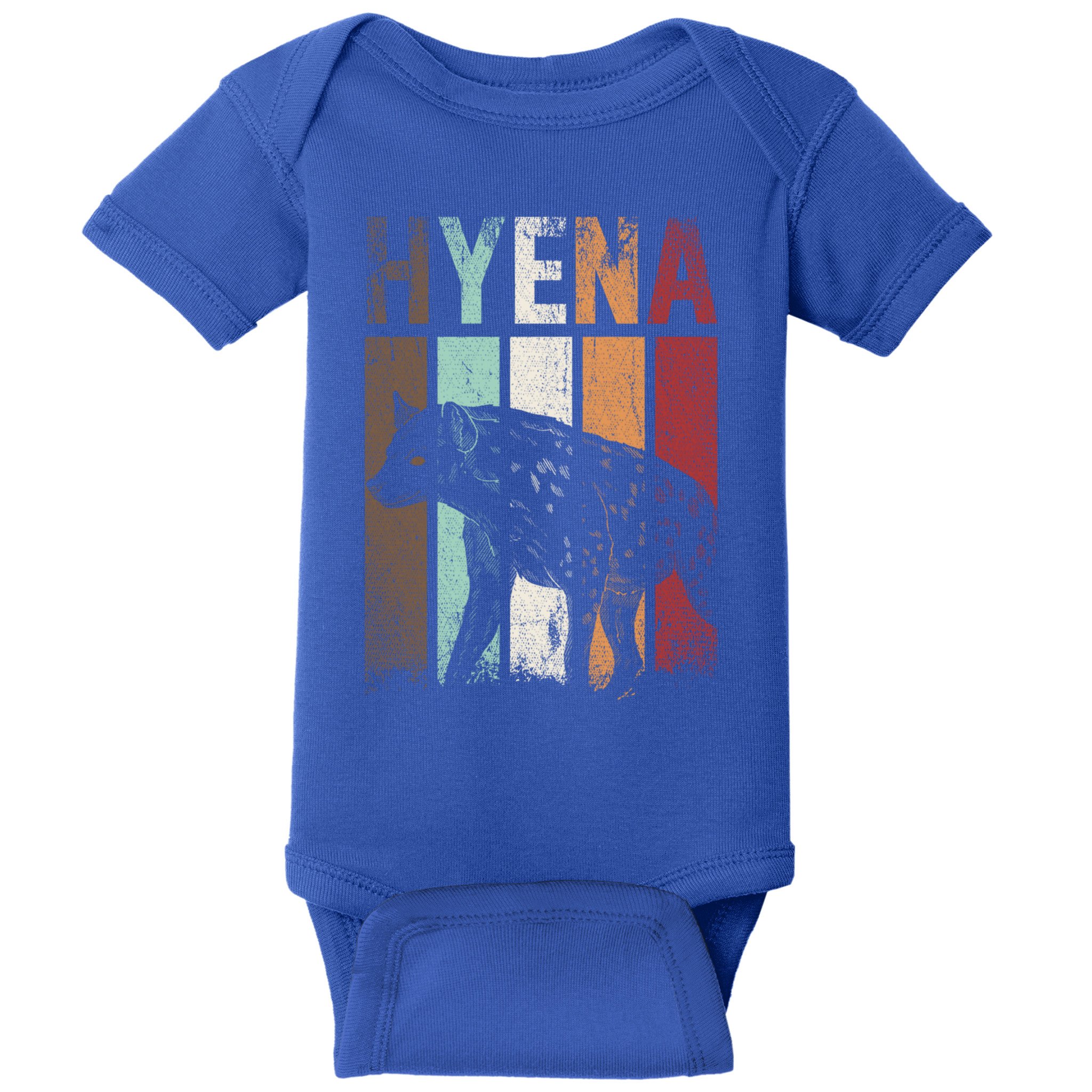 Africa Animal Gift Zoo Keeper Retro Hyena Funny Gift Baby Bodysuit