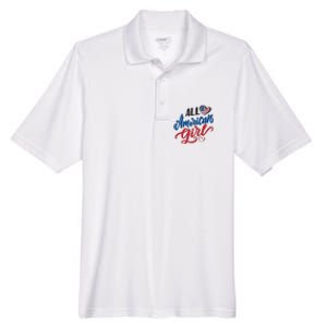 All American Girl | 4th Of July Family Outfits Men's Origin Performance Pique Polo