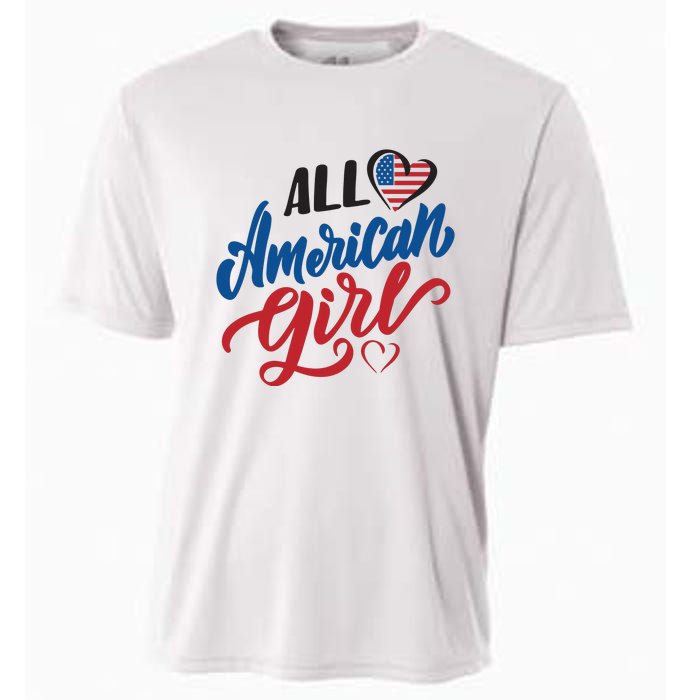 All American Girl | 4th Of July Family Outfits Cooling Performance Crew T-Shirt