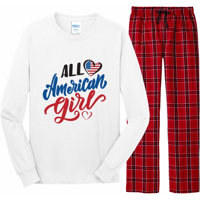 All American Girl | 4th Of July Family Outfits Long Sleeve Pajama Set