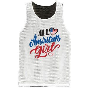 All American Girl | 4th Of July Family Outfits Mesh Reversible Basketball Jersey Tank