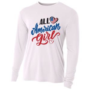 All American Girl | 4th Of July Family Outfits Cooling Performance Long Sleeve Crew