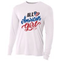 All American Girl | 4th Of July Family Outfits Cooling Performance Long Sleeve Crew