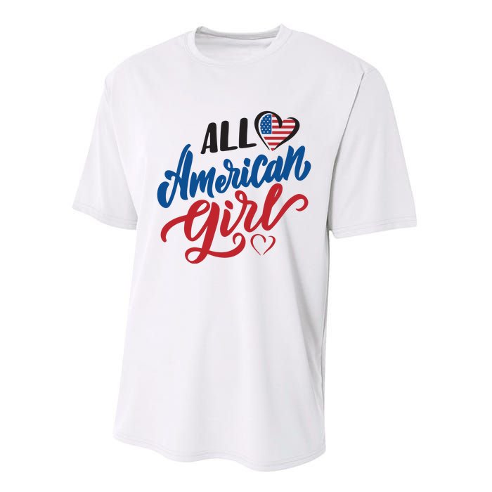 All American Girl | 4th Of July Family Outfits Performance Sprint T-Shirt