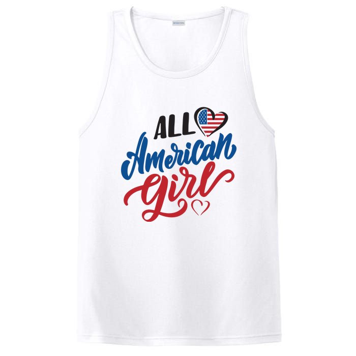 All American Girl | 4th Of July Family Outfits PosiCharge Competitor Tank