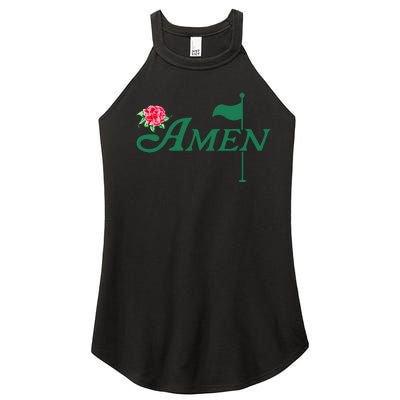 Amen Azalea Golf Masters Floral Golfing Enthusiast Design Women’s Perfect Tri Rocker Tank