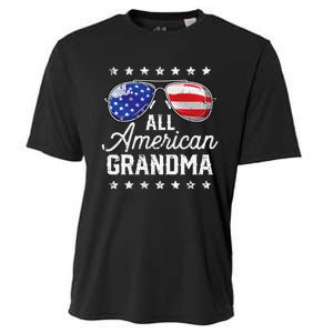 All American Grandma 4th of July Family Matching Sunglasses Cooling Performance Crew T-Shirt