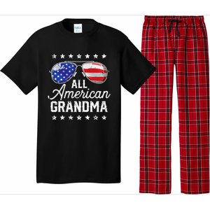 All American Grandma 4th of July Family Matching Sunglasses Pajama Set