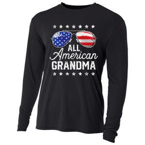 All American Grandma 4th of July Family Matching Sunglasses Cooling Performance Long Sleeve Crew